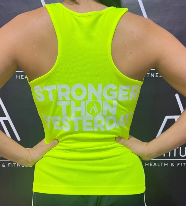 Ladies Yellow Vest Top back