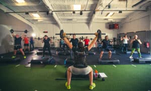 Pump barbell fitness class Aptitude Health and Fitness